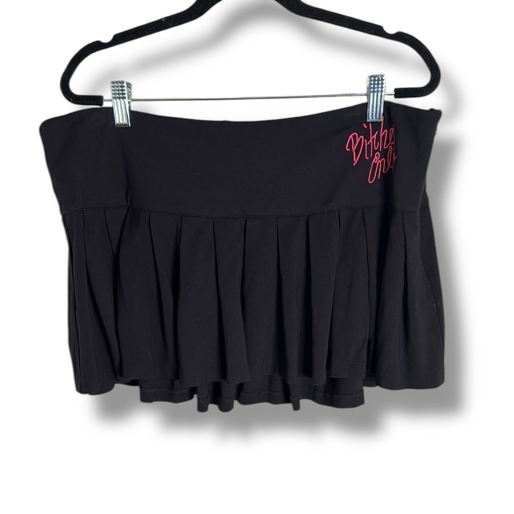 Dolls Kill Club Exx Bitches Only Pleated Mini Skirt Size XXL